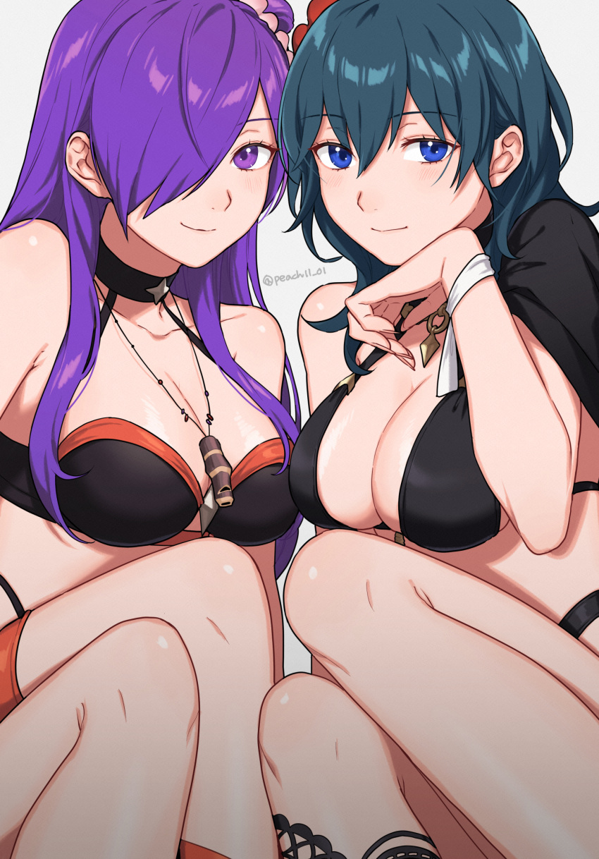 Busty Hentai Girl Girls Alluring Alternate Costume Big Breasts Bikini Black Bikini Black