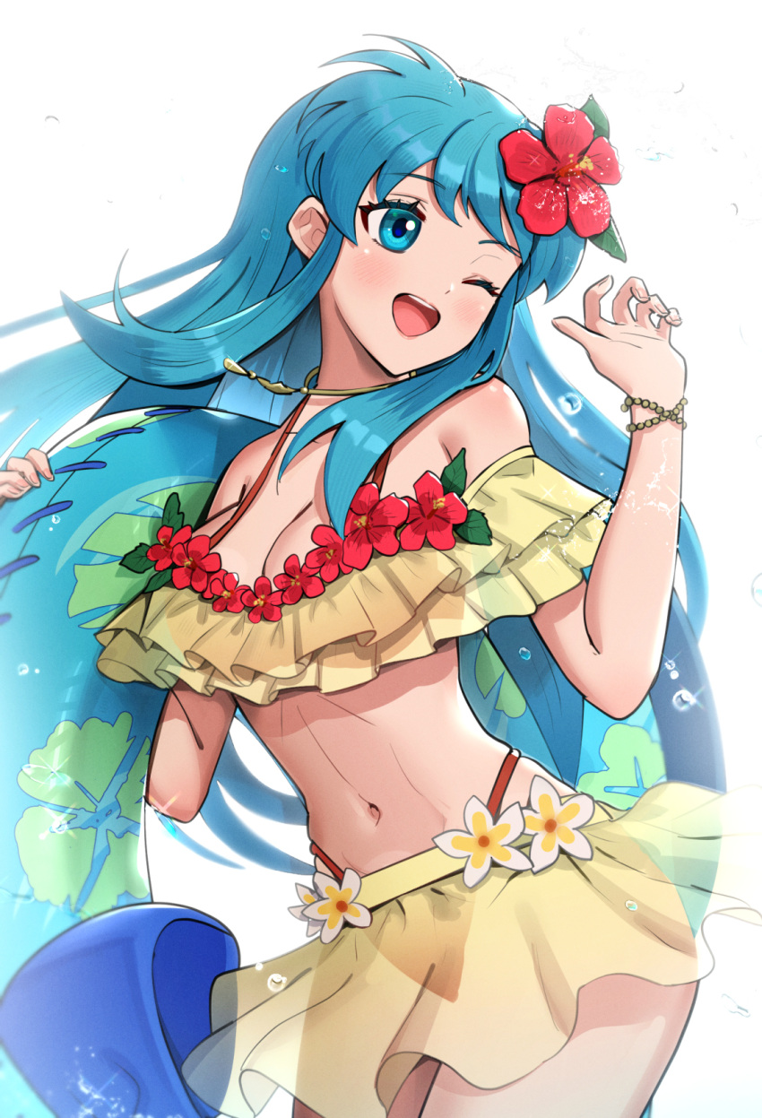 Hentai Nintendo 1girl 1girl Alluring Aqua Eyes Aqua Hair Bikini