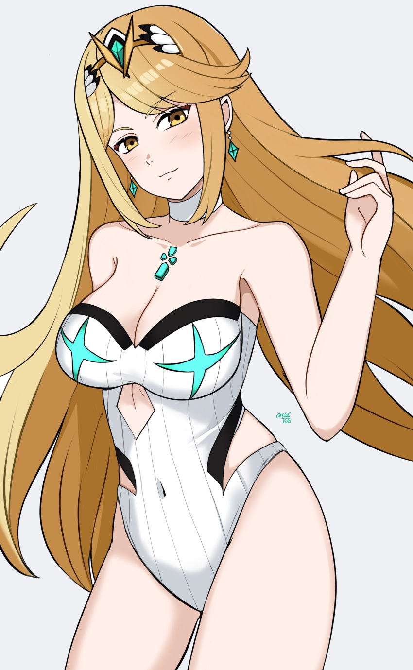 Hentai Nintendo Girl Alluring Bikini Breasts Cleavage Core Crystal Female Only Kgctcg Mythra