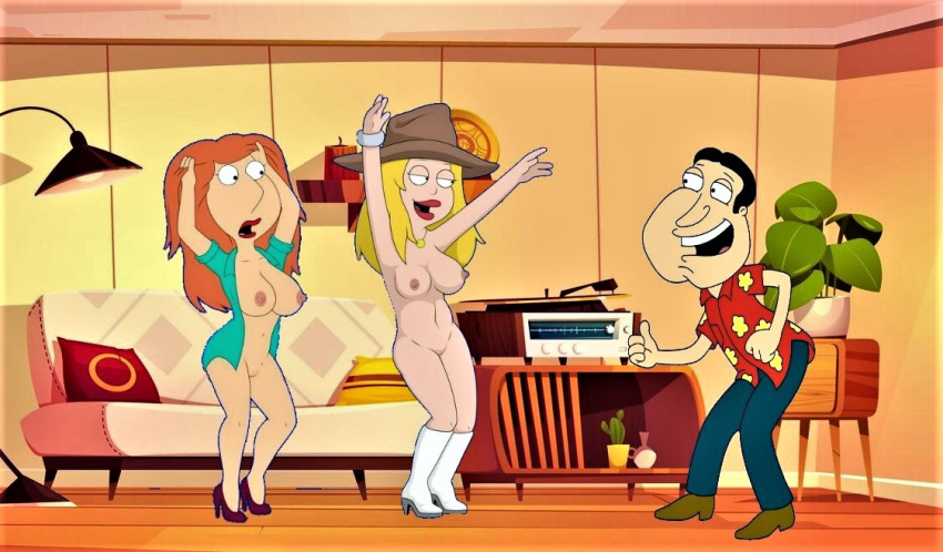 Hentai Boobs American Dad Boots Breasts Crossover Erect Nipples