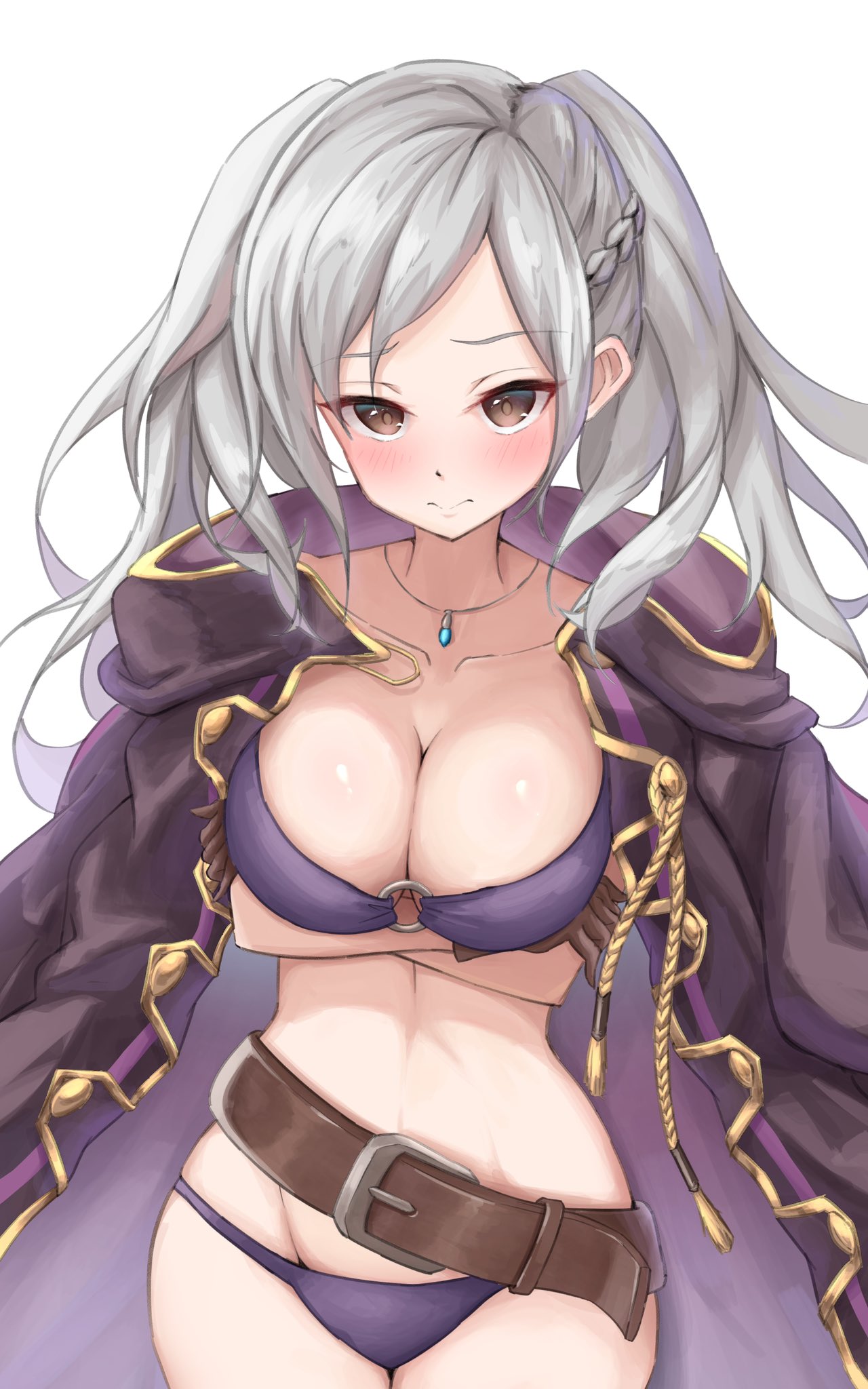 Hentai Nintendo Girl Girl Alluring Arms Under Breasts Belt Big Breasts Bikini Blush Breasts