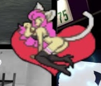 Hentai Stockings Blurry Butt Plug Tail Buttplug Heart Lowres Partially Nude Pink Hair
