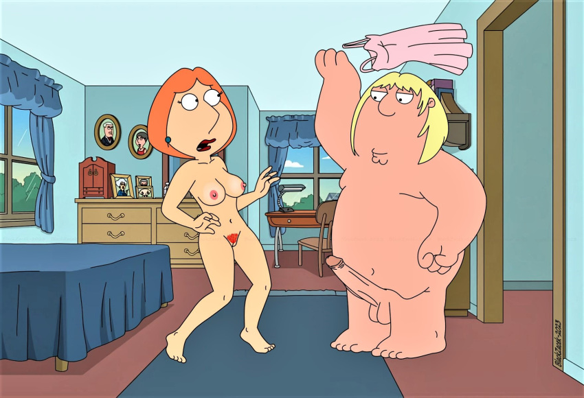 blackzacek breasts chris_griffin erect_nipples erect_penis family_guy huge_penis lois_griffin nude pubic_hair pussy