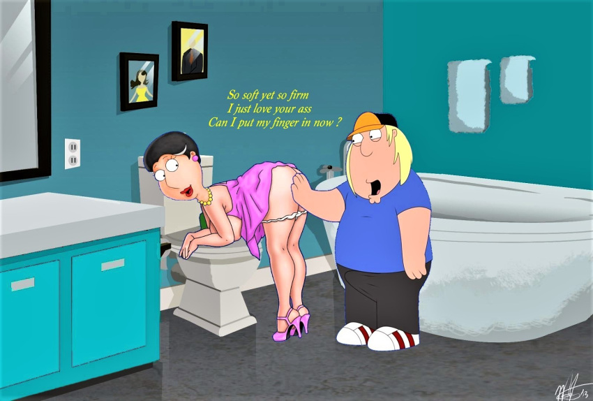 ass barbara_pewterschmidt big_breasts chris_griffin family_guy panties_down thighs