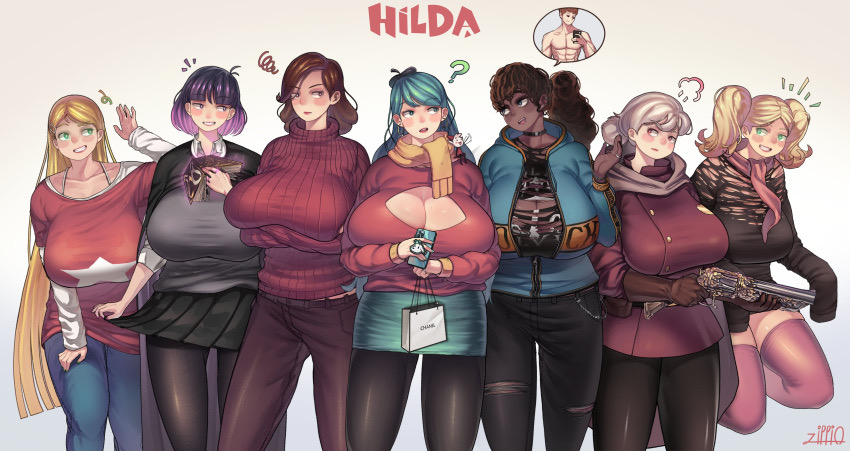 big_breasts blonde_hair brown_hair david_(hilda) frida_(hilda) gerda_gustav hilda_(hilda) hilda_(series) johanna_(hilda) kaisa_(hilda) kelly_(hilda) marra marra_(hilda) milf mostly_clothed netflix