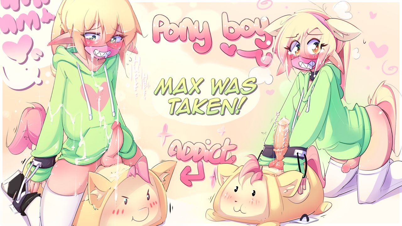 1boy anal blonde_hair cum cum_on_body cum_on_clothes cum_on_face dildo dildo_in_ass femboy hoodie_(artist) mask max_(hoodie)