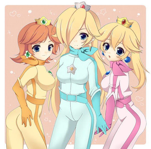 ass breasts clothing mario_(series) nintendo princess_daisy princess_peach rosalina yukatan_hantou