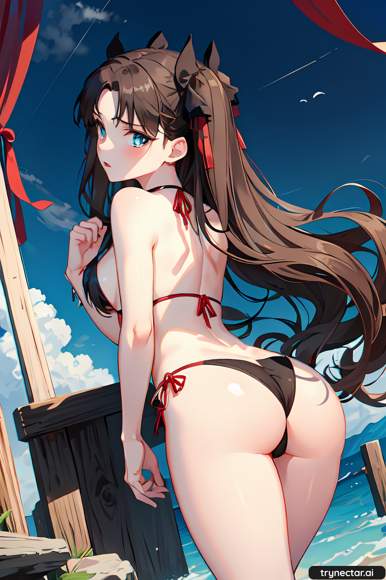 1girl ai_generated ass bikini female_only solo_female swimsuit swimwear trynectar.ai two_piece_swimsuit