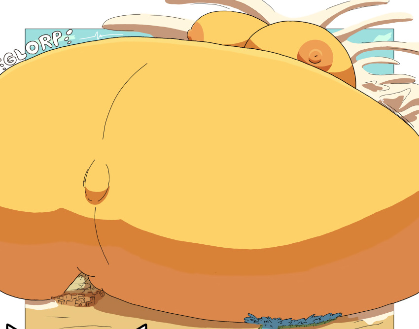 1boy 1girl animal_crossing cumflation gigantic_belly hyper_belly lucy_fuchs lucy_fuchs_(artist) nintendo user3345