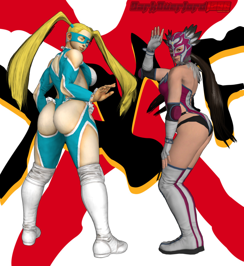 2_girls ;) ass back back_view bandai_namco big_ass branded capcom crossover darkoverlord1296 dat_ass jaycee jaycee_(tekken) julia_chang legs logo luchador luchadora mika_nanakawa namco namco_bandai patreon rainbow_mika side_view street_fighter_alpha_3 street_fighter_v tekken tekken_3 tekken_4 tekken_5 tekken_5_dark_resurrection tekken_6 tekken_6_bloodline_rebellion tekken_7 tekken_bloodline tekken_revolution tekken_tag_tournament thighs twitter watermark wink wrestler wrestling wrestling_attire wrestling_boots wrestling_gear wrestling_mask wrestling_outfit xwf