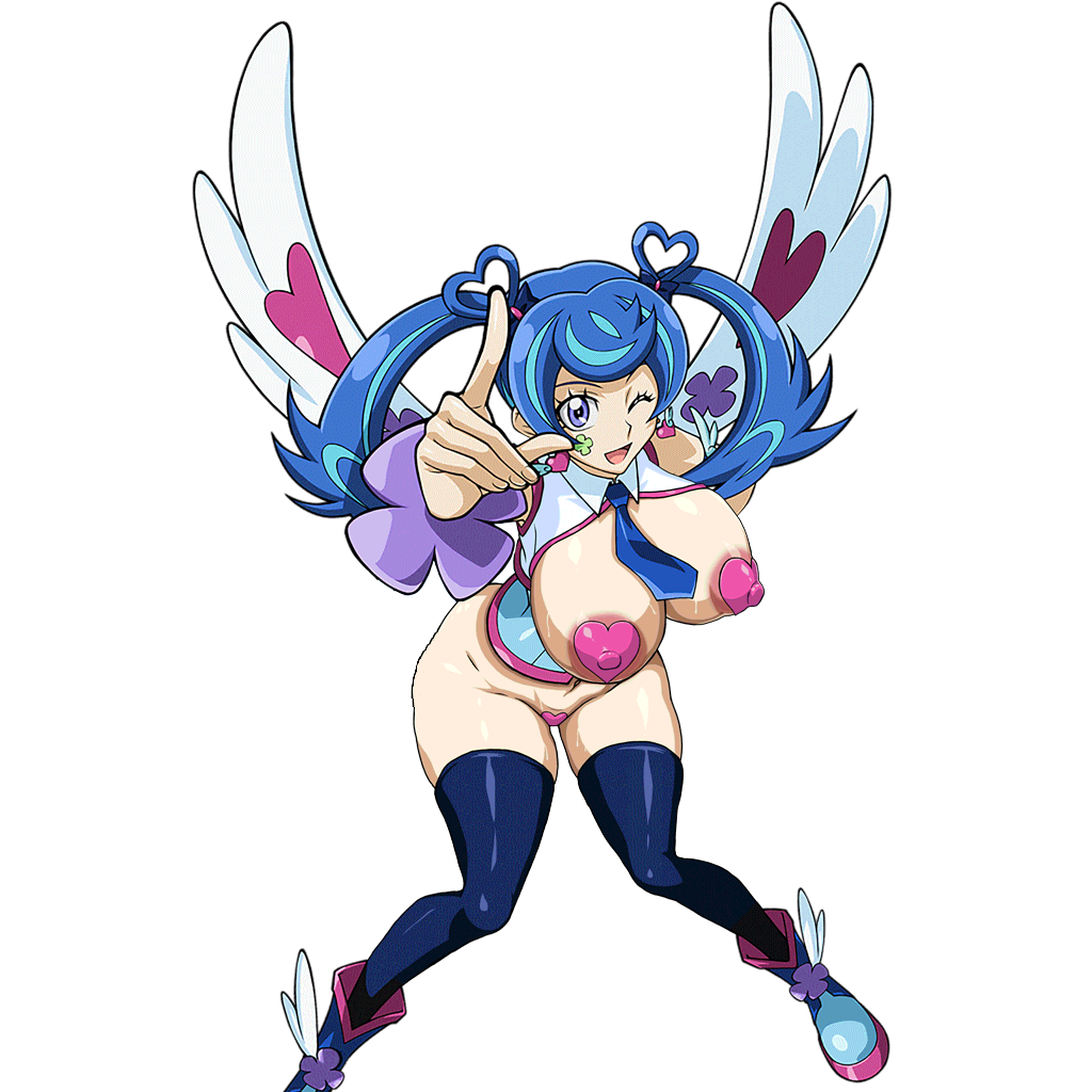 areola big_breasts bimbo blue_angel blue_angel_(yu-gi-oh!_vrains) blue_hair bottomless breasts covered_nipples covered_pussy gigantic_breasts huge_areola huge_areolae huge_breasts huge_nipples huge_thighs nipple_bulge nipple_covers nipples nipples_visible_through_clothing pasties revealing_clothes revealing_clothing thick_thighs thighs topless wings xoooooooox_(artist) yu-gi-oh! yu-gi-oh!_duel_links yu-gi-oh!_vrains zaizen_aoi