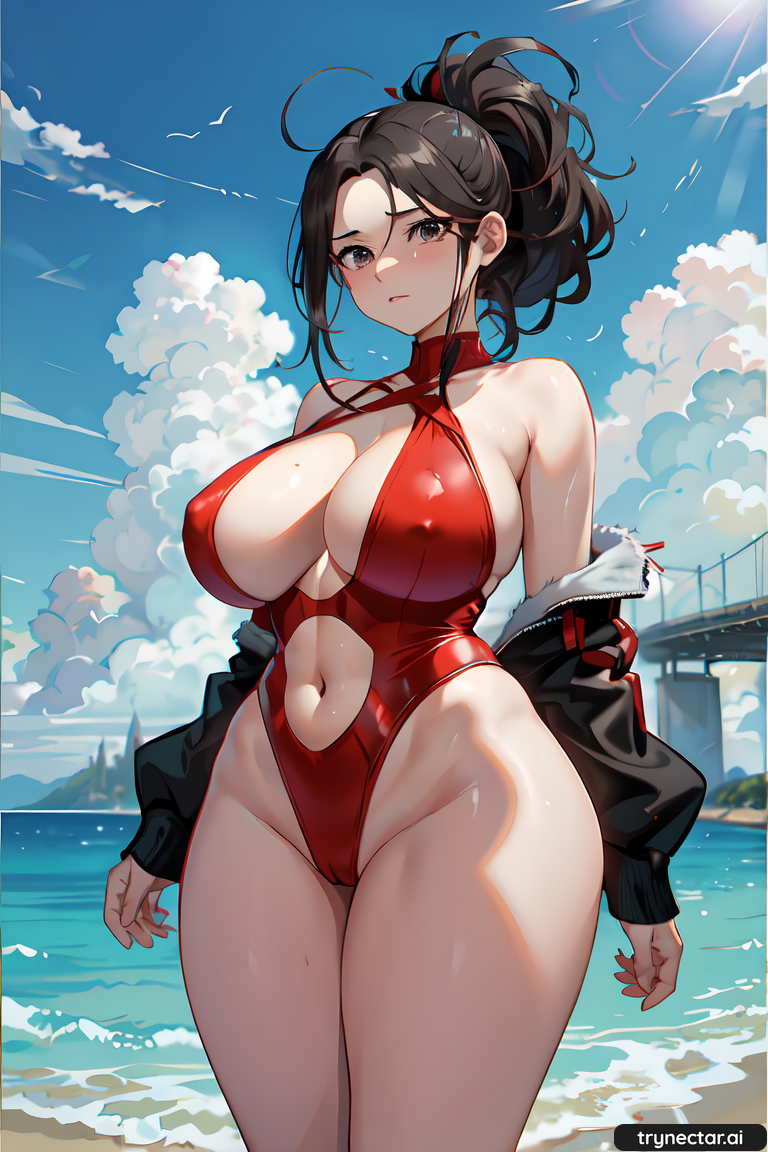 Hentai Boobs Ai Ai Generated Big Breasts Breasts Cleavage Hentai Momo Yaoyorozu My Hero