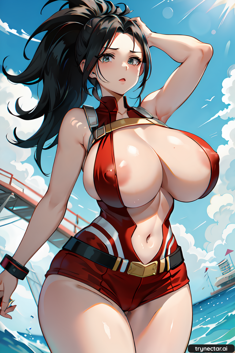 Hentai Boobs Ai Ai Generated Big Breasts Breasts Cleavage Hentai Momo Yaoyorozu My Hero