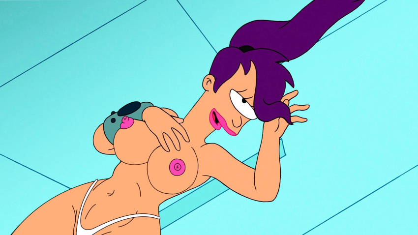 breasts edit erect_nipples futurama screencap thighs thong turanga_leela