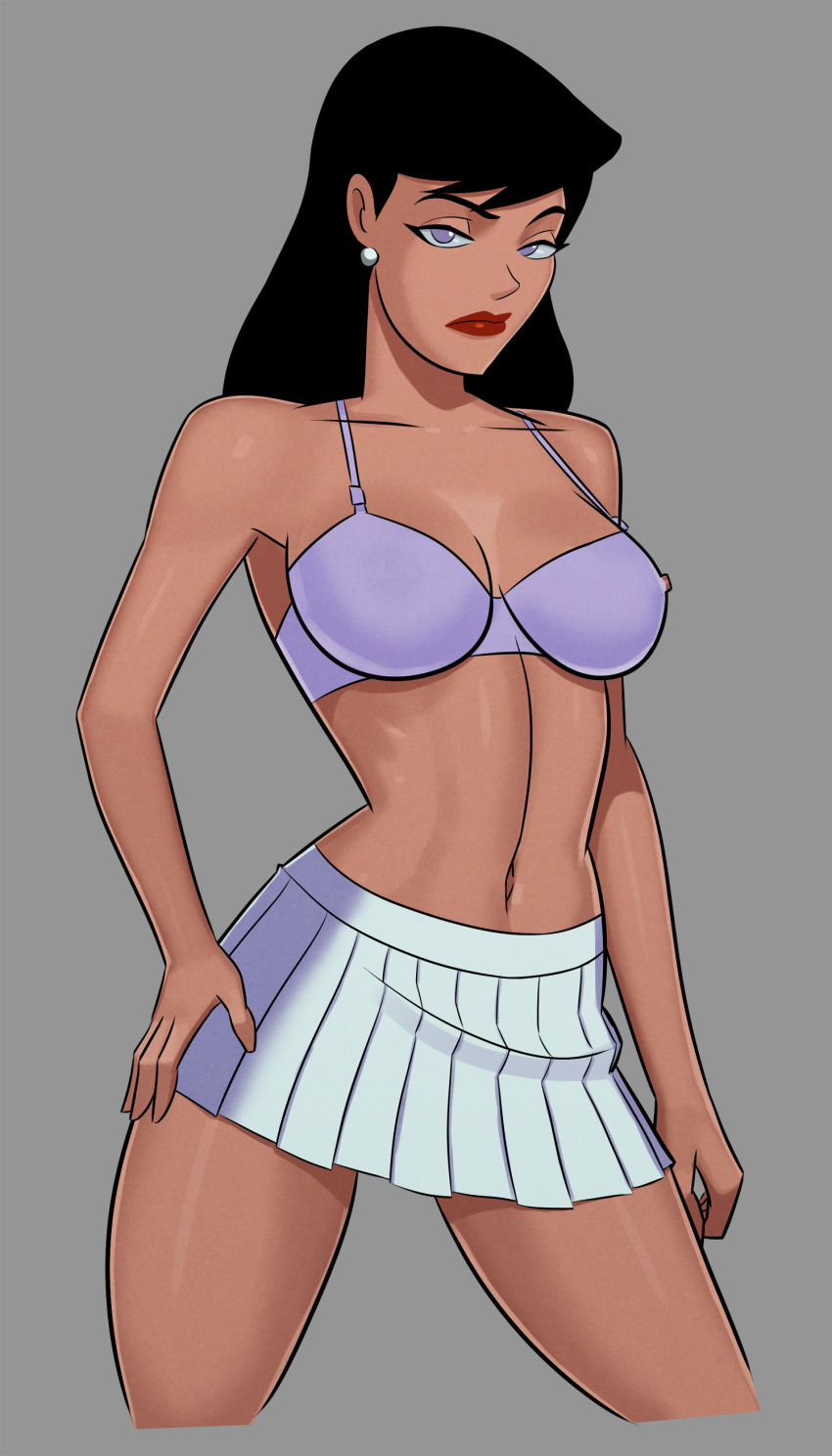 1girl big_breasts black_hair breasts female_focus lois_lane long_hair patreon patreon_paid patreon_reward solo_female something_unlimited sunsetriders7