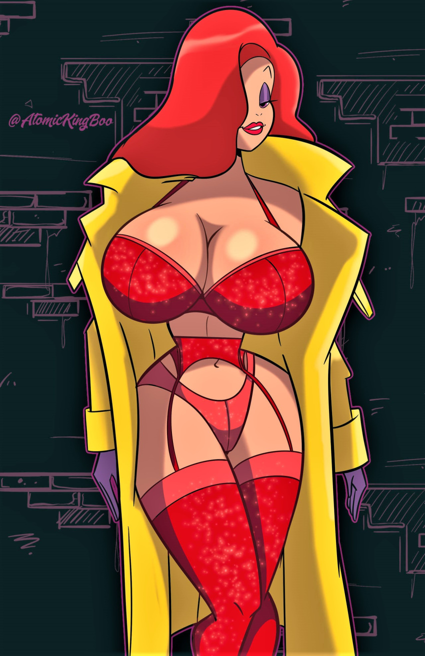 big_breasts bra garter_belt jessica_rabbit lingerie panties stockings thighs who_framed_roger_rabbit