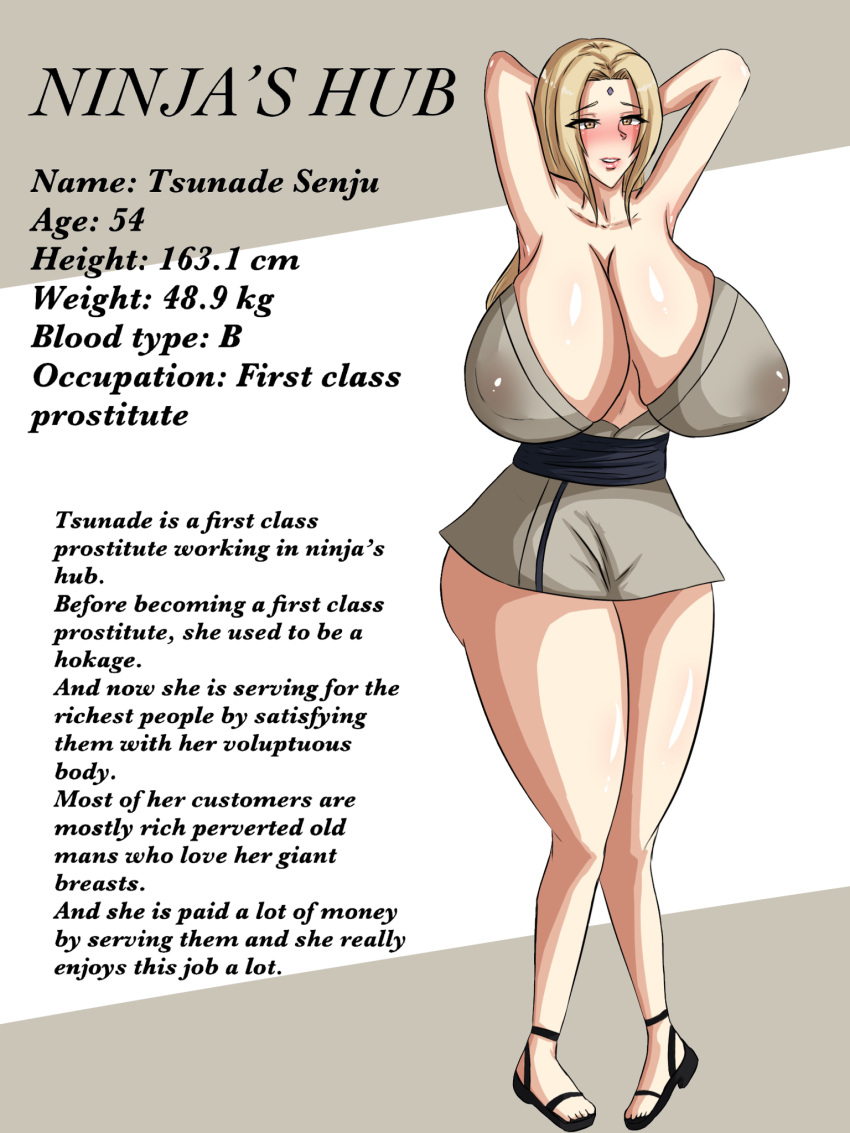 blonde_hair gigantic_ass gigantic_breasts hourglass_figure naruto_shippuden shioriichii tsunade