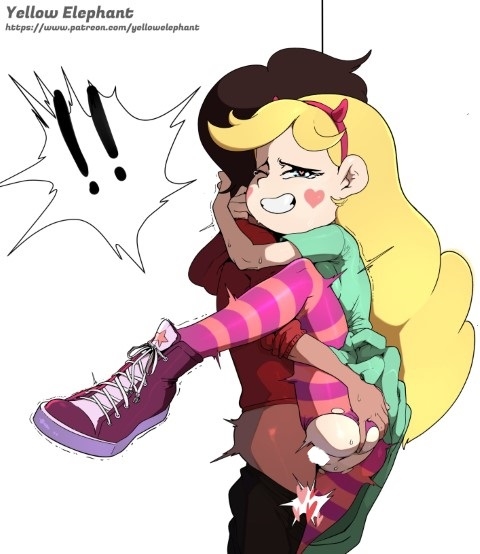 1boy 1girl blonde_hair brown_hair canon_couple disney lowres male/female marco_diaz penis_in_pussy sex star_butterfly star_vs_the_forces_of_evil vaginal yellow_elephant