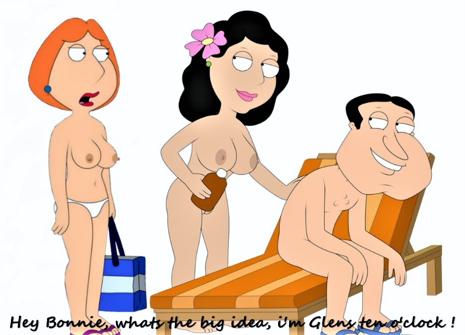 big_breasts bonnie_swanson erect_nipples family_guy glenn_quagmire lois_griffin nude panties shaved_pussy thighs