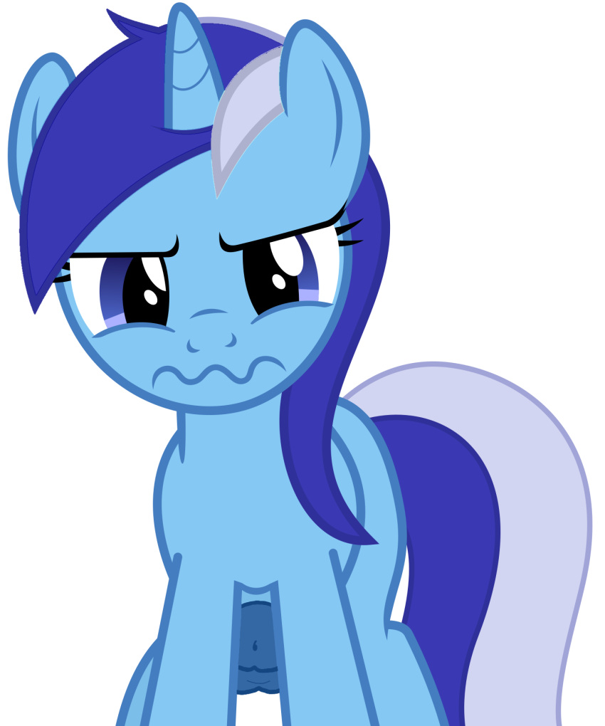 1futa 1girl blue_fur blue_hair colgate_(mlp) erection friendship_is_magic futanari horsecock horsecock_futanari looking_down mare minuette minuette_(mlp) my_little_pony penis pony rarewaifus standing unicorn wavy_mouth