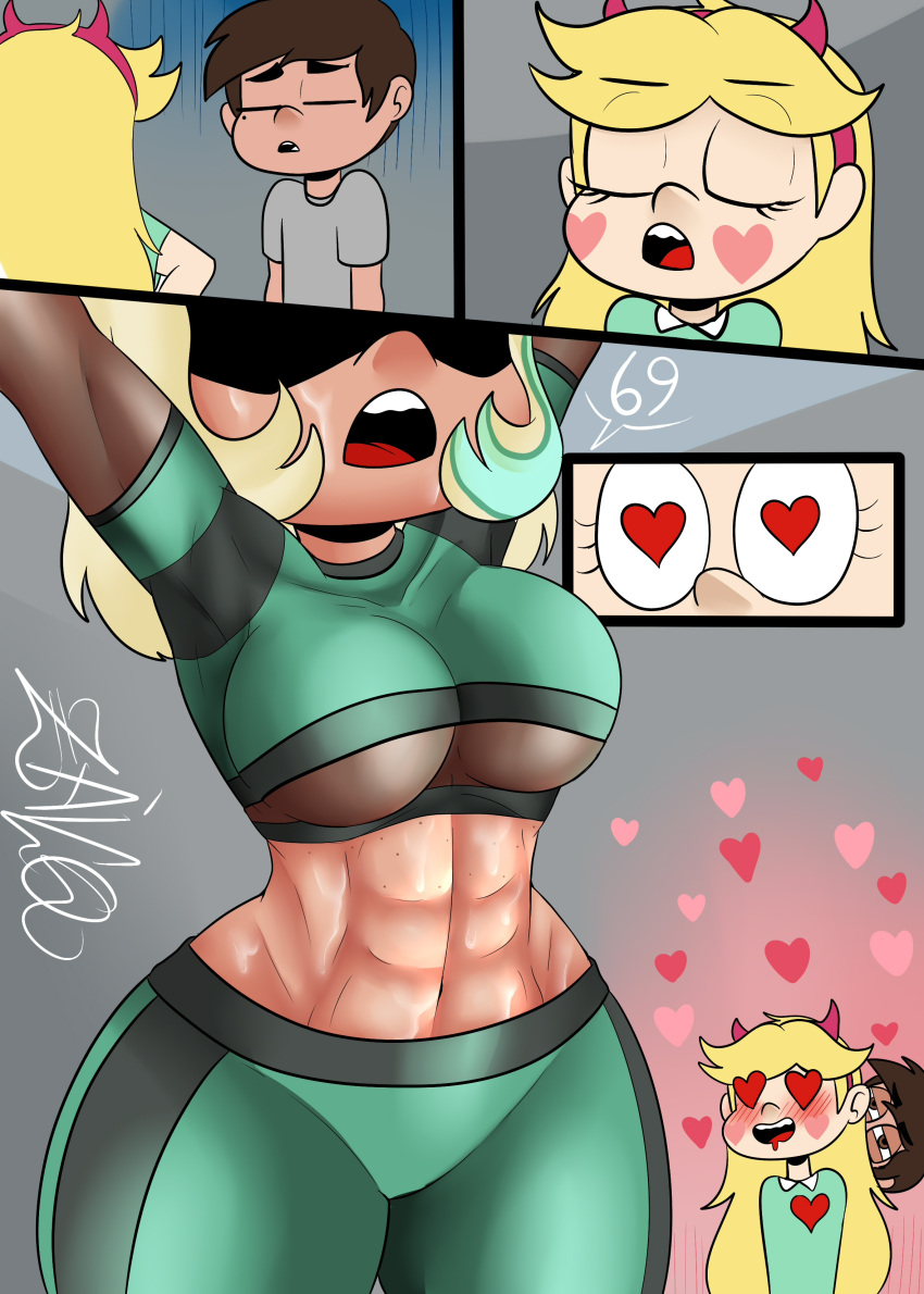 1boy 1boy2girls 2_girls blonde blonde_hair brown_hair disney disney_channel disney_xd dominant dominant_female exercise exercise_clothing femsub fit fit_female jackie_lynn_thomas latino long_hair male marco_diaz muscle muscle muscular muscular_arms muscular_female muscular_thighs short_hair six_pack star_butterfly star_vs_the_forces_of_evil submissive submissive_female toned toned_arms toned_belly toned_body toned_female toned_legs toned_stomach yuri zaicomaster14