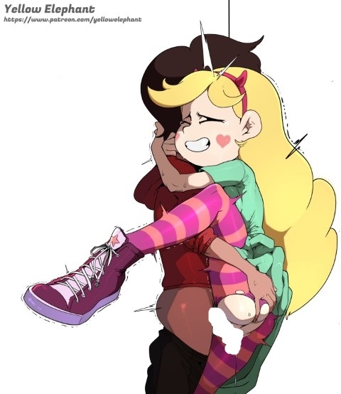 1boy 1girl blonde_hair brown_hair canon_couple disney lowres male/female marco_diaz penis_in_pussy sex star_butterfly star_vs_the_forces_of_evil vaginal yellow_elephant