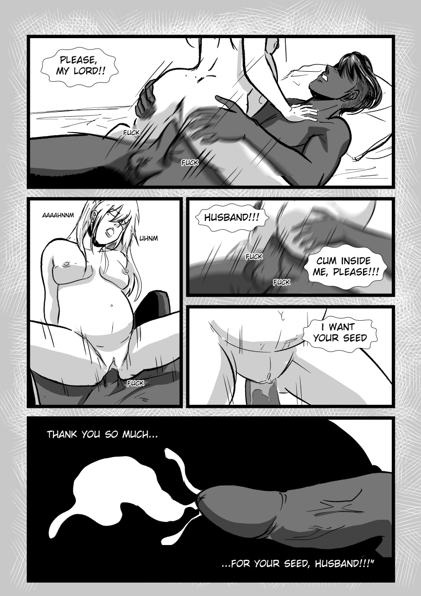 absurd_res ass ass_grab begging black_and_white black_hair blood_bond blush breasts colored_skin comic comic_page cowgirl_position cum cum_in_pussy cum_inside_vagina dark-skinned_male dark_hair dark_skin dress french_kiss greek_mythology happy high_res interracial kissing manga manga_page moan moaning monochrome mulitcoloured_hair muscular muscular_male naked_female naked_male nude nude_female nude_male penetration penis pregnant sex speed_lines straddling titan_greek_mythology tongue_in_mouth topless topless_male typhon typhon_titan vaginal vaginal_insertion white_hair white_skin