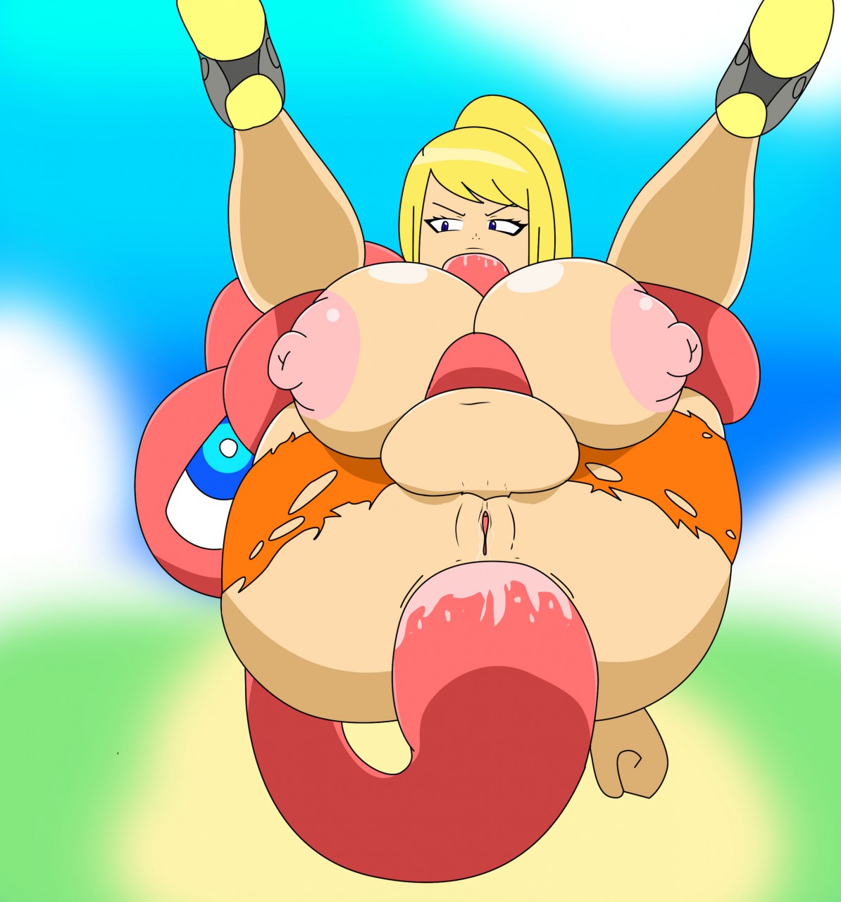 all_the_way_through anal anal_juice anal_penetration anal_sex ass big_breasts blonde_hair blue_eyes breasts erect_nipples fellatio huge_breasts igphhangout kid_icarus long_hair metroid monoeye nintendo nipples oral oral_sex paizuri ponytail puffy_nipples pussy r**e samus_aran sex sexy sexy_body sexy_breasts smash_run stomach_bulge super_smash_bros. suspended tentacle tentacle_rape tentacle_sex tied_hair topless torn_clothes