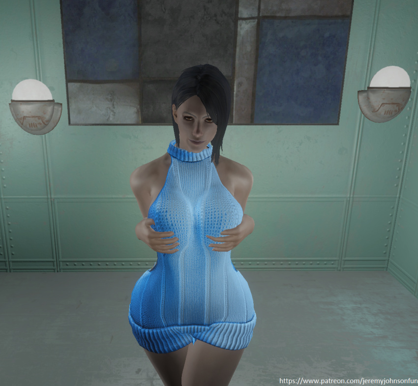 1girl 1girl 3d ass ass big_ass big_ass big_breasts big_breasts big_breasts big_breasts big_legs big_thighs black_hair blue breasts breasts breasts brown cleavage clothed clothes clothing curvaceous curves curvy curvy_body curvy_female curvy_figure fallout fallout_4 female_only fo4 hair jeremy_johnson_fun legs milf muscular original original_character painting panties pose posing sexy_sweater short_hair solo_female stacked standing sweater thick thick_legs thick_thighs thighs underwear vera_jjf