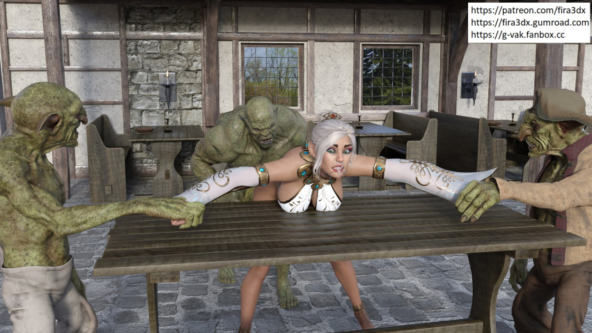 3d ass bending_over breasts elf fira3dx f****d goblins high_res orc r**e sexy