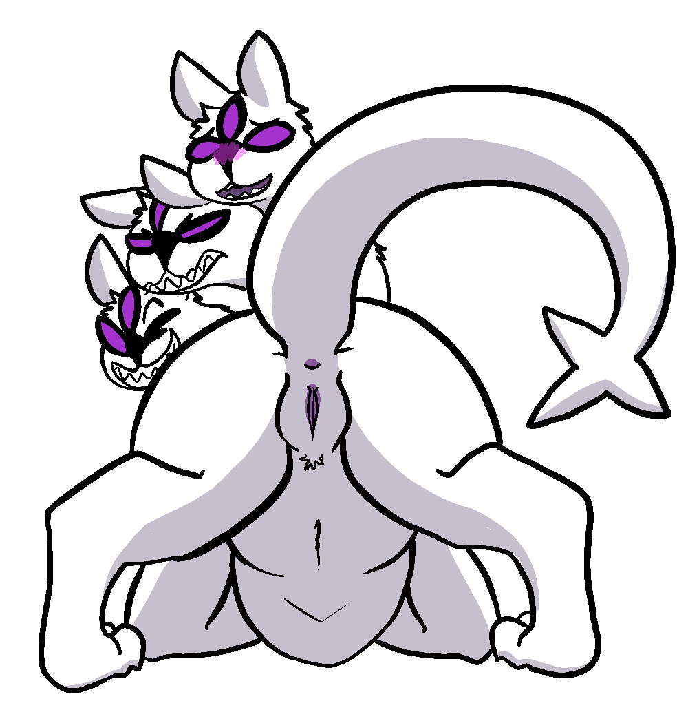 2018 alpha_channel angry anus ass blush canine clover_(deltarune) deltarune feral fur mammal monster one_eye_closed open_mouth presenting presenting_hindquarters pubes purple_eyes pussy quadruped sharp_teeth simple_background teeth transparent_background trout_(artist) undertale_(series) white_body white_fur wink