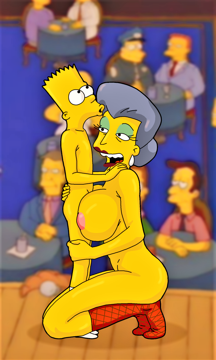 ass bart_simpson huge_breasts nipples paizuri stockings the_simpsons thighs