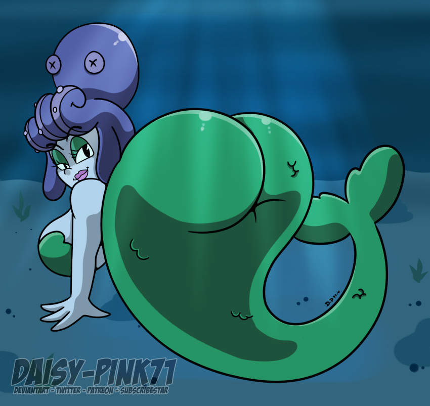 1girl big_ass big_breasts bubble_ass bubble_butt cala_maria cuphead_(game) daisy-pink71 dat_ass huge_ass huge_breasts large_ass mermaid purple_hair seductive seductive_look seductive_smile sexy sexy_ass sexy_body sexy_breasts sexy_lips sexy_mermaid underwater water
