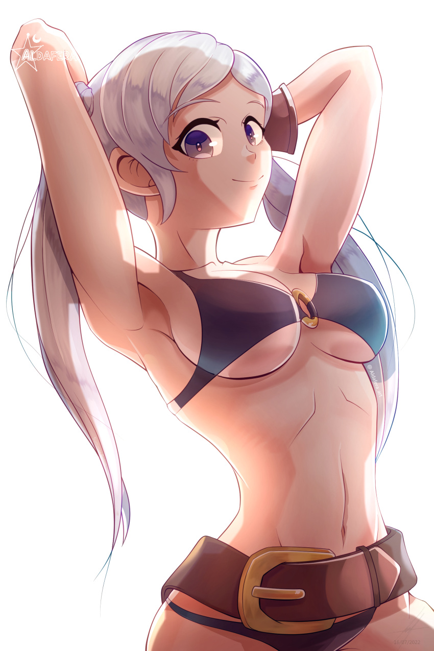 1girl 1girl aldafera alluring alternate_costume bikini breasts female_only fire_emblem fire_emblem_awakening fire_emblem_heroes nintendo official_alternate_costume purple_bikini purple_swimsuit robin_(fire_emblem) robin_(fire_emblem)_(female) robin_(summer)_(fire_emblem)_(female) swimsuit