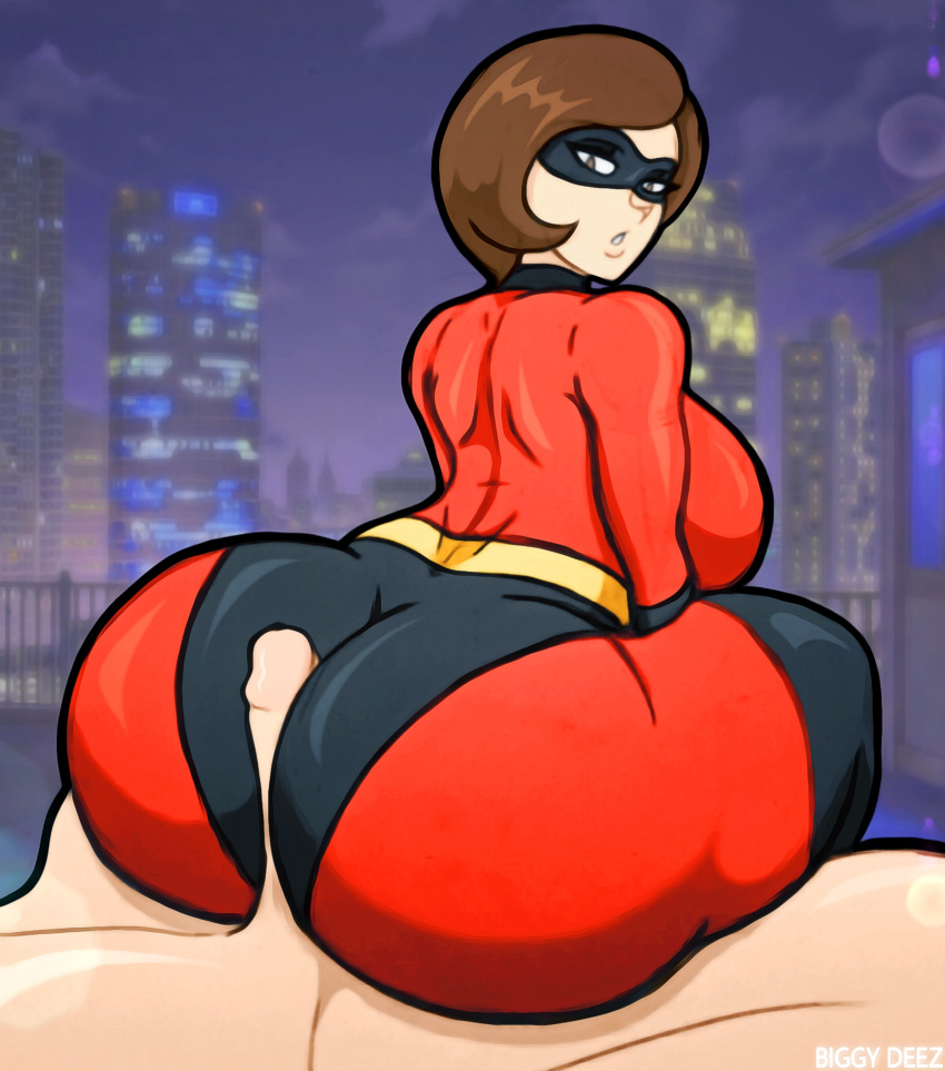 1boy 1girl ass big_ass big_breasts biggy_deez bodysuit bottom_heavy breasts brown_hair bubble_butt buttjob city city_background clothed_female clothed_female_nude_male covered_buttjob dat_ass disney domino_mask dumptruck_ass erection fat_ass fat_ass_mommy gloves helen_parr hips huge_ass large_ass light-skinned_female light-skinned_male light_skin lips looking_back lying lying_on_back male male/female mask massive_ass milf nude nude_male on_back penis pixar pixar_mom sex sexy sexy_ass sitting_on_lap sitting_on_person smelly_ass stockings superhero_costume superheroine the_incredibles thick_ass thick_thighs thighs wide_hips