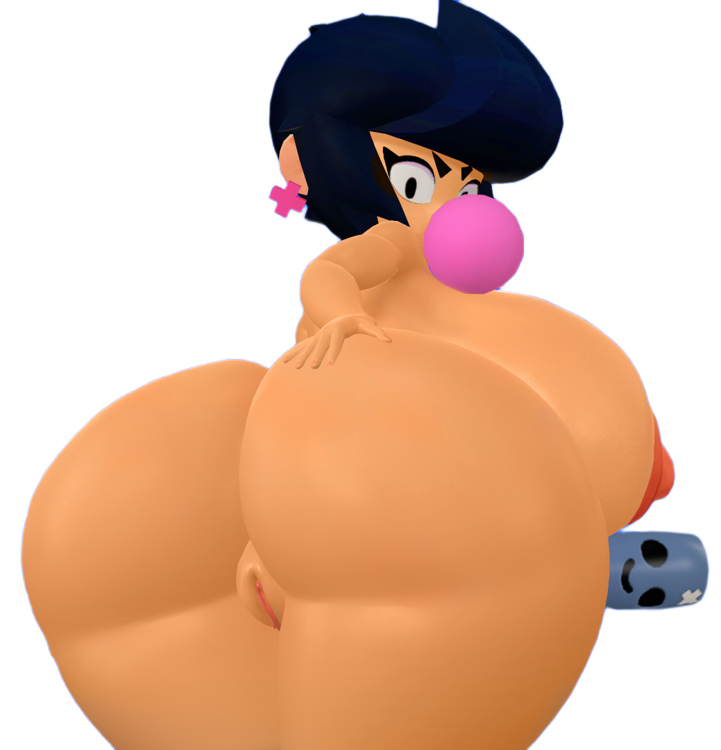 bibi_(brawl_stars) big_ass big_breasts brawl_stars dra111_(artist)