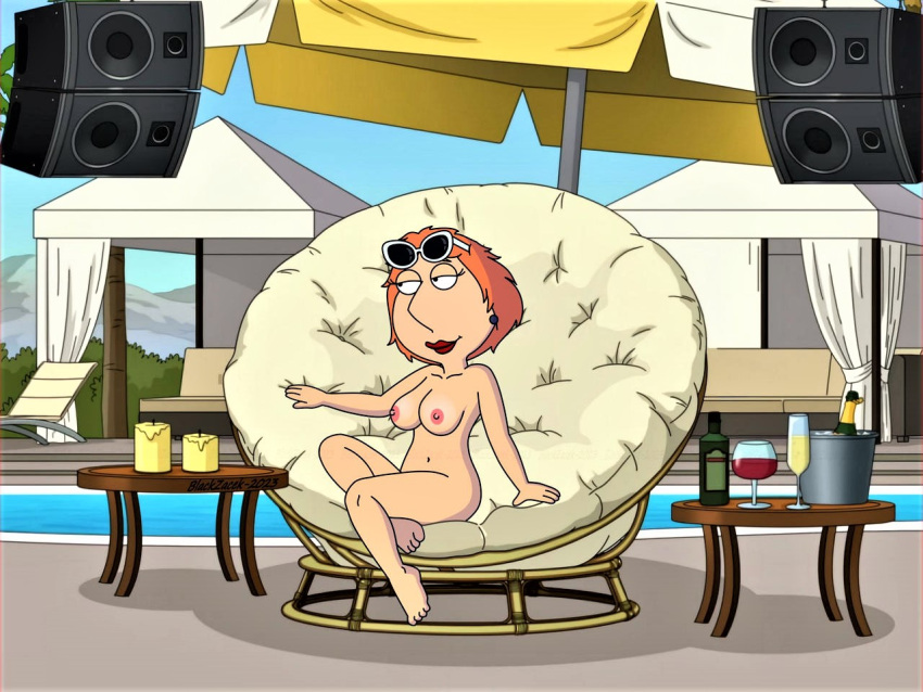 blackzacek breasts erect_nipples family_guy hubert_j_farnsworth lois_griffin nude sunglasses thighs