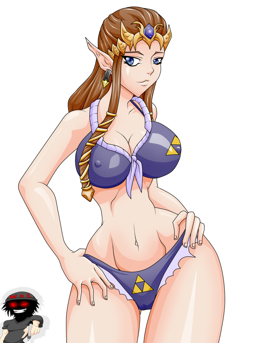 bikini breasts nintendo princess_zelda the_legend_of_zelda war-off-evil