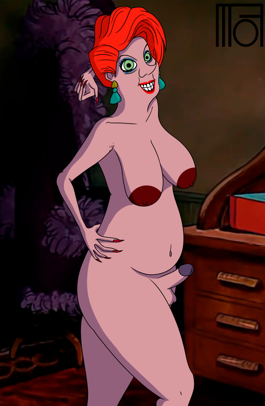 ass buttcheeks compilation completely_naked_futanari completely_nude completely_nude_futanari disney disney_villains futa_only futa_sans_pussy futanari madame_medusa moffoffo naked_futanari nipples nude nude_futanari pinup pose posing the_rescuers
