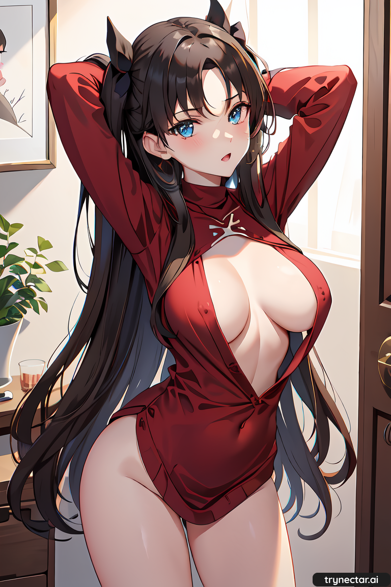 ai ai_generated ass ass booty breasts cleavage hentai pussy red_sweater
