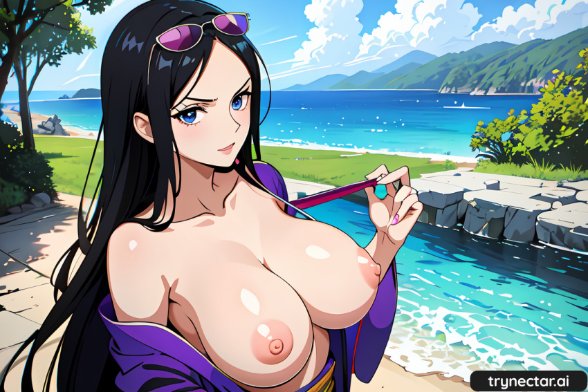 ai ai_generated big_breasts breasts breasts cleavage nico_robin nipples one_piece pussy robin