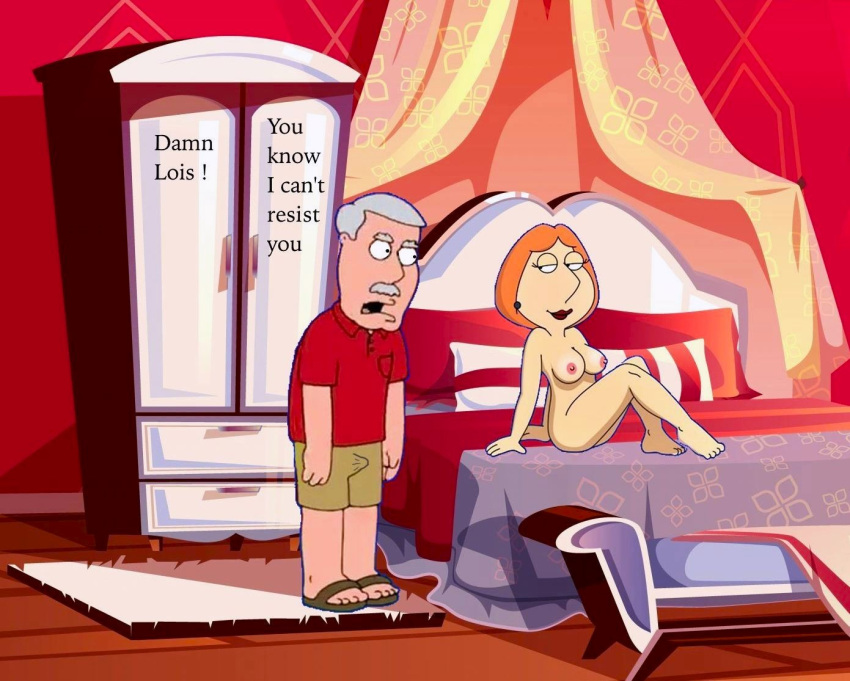 ass breasts carter_pewterschmidt erect_nipples erect_penis erection_under_clothes family_guy father_&amp;_daughter lois_griffin nude thighs