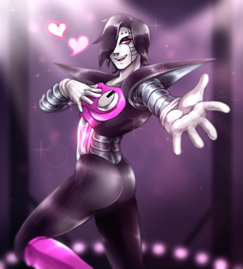 1boy 2010s 2017 ass ass_focus black_hair butt gloves hair hair_over_one_eye hand_on_chest hand_on_own_chest heart high_heel_boots humanoid humanoid_robot looking_at_viewer male male_only mettaton mettaton_ex pink_boots pink_eyes rbtheartisan robot robot_humanoid short_hair sparkleee-sprinkle undertale undertale_(series) white_gloves