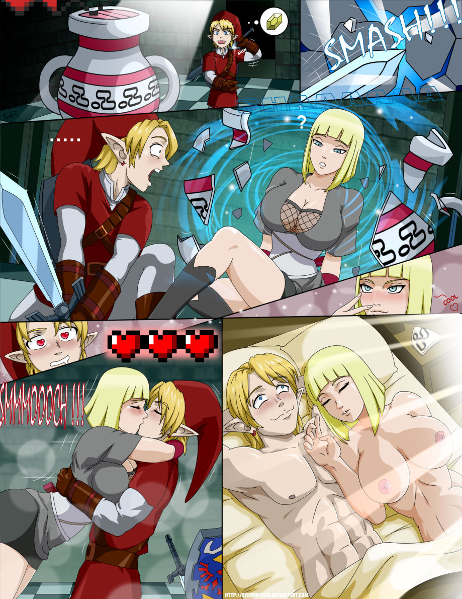 1boy 1girl 1girl after_sex age_difference big_breasts blonde_hair bob_cut breasts crossover crossover_pairing kissing link male male/female mature mature_female naruto naruto_shippuden nintendo nipples samui short_hair solo_female stormfeder tagme teen the_legend_of_zelda