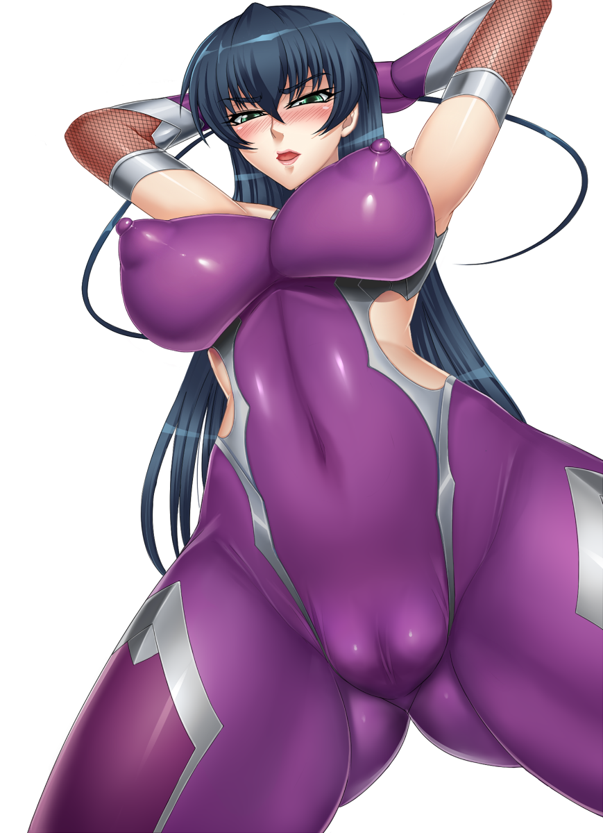 1girl 1girl 1girl 5ht big_breasts blue_hair blush bodysuit breasts clothed_female female_focus female_only green_eyes hourglass_figure long_hair mature mature_female nipples nipples_visible_through_clothing pussy_visible_through_clothes solo_female solo_focus tagme taimanin_(series) taimanin_asagi taimanin_battle_suit vaginal