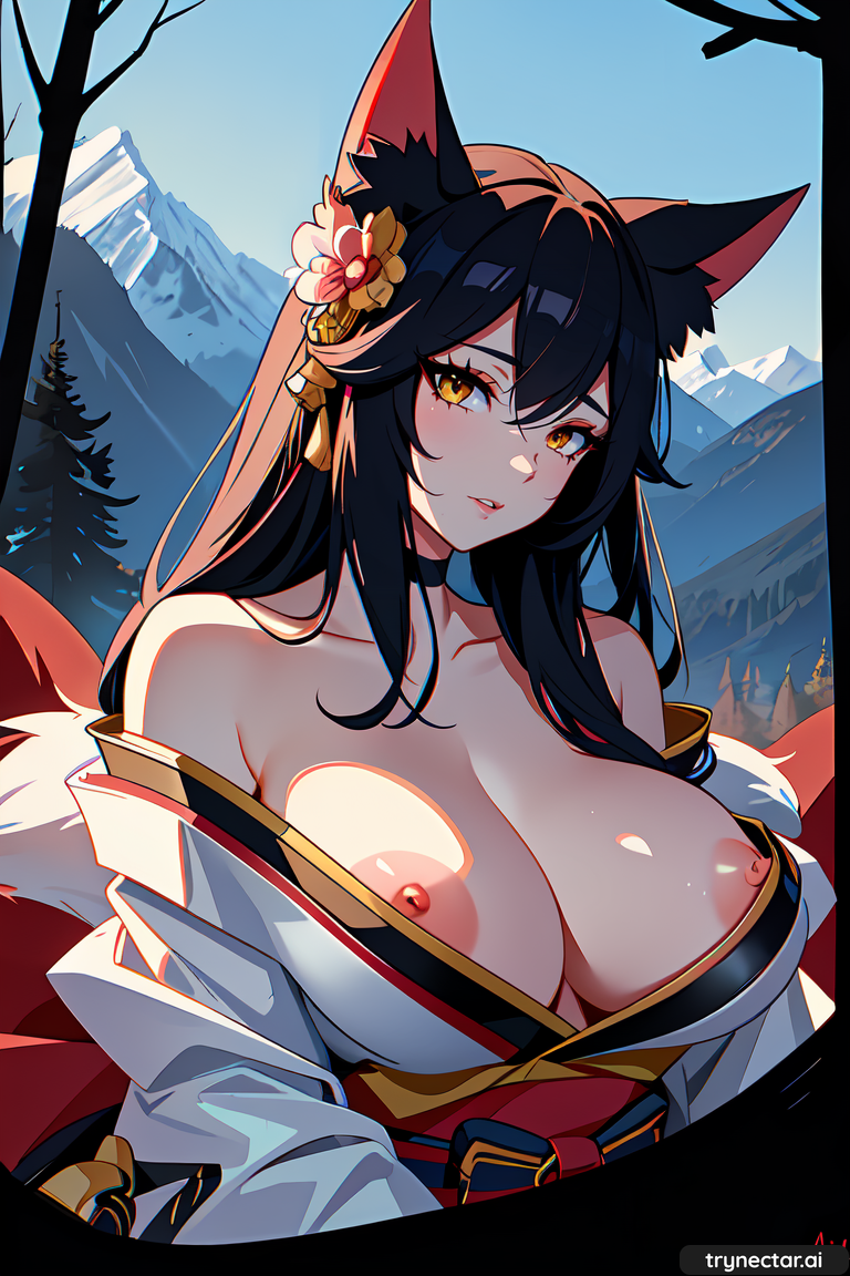 1girl ahri ahri_(league_of_legends) ai_generated breasts clothing female_only hentai league_of_legends nipples nsfw trynectar.ai upper_body