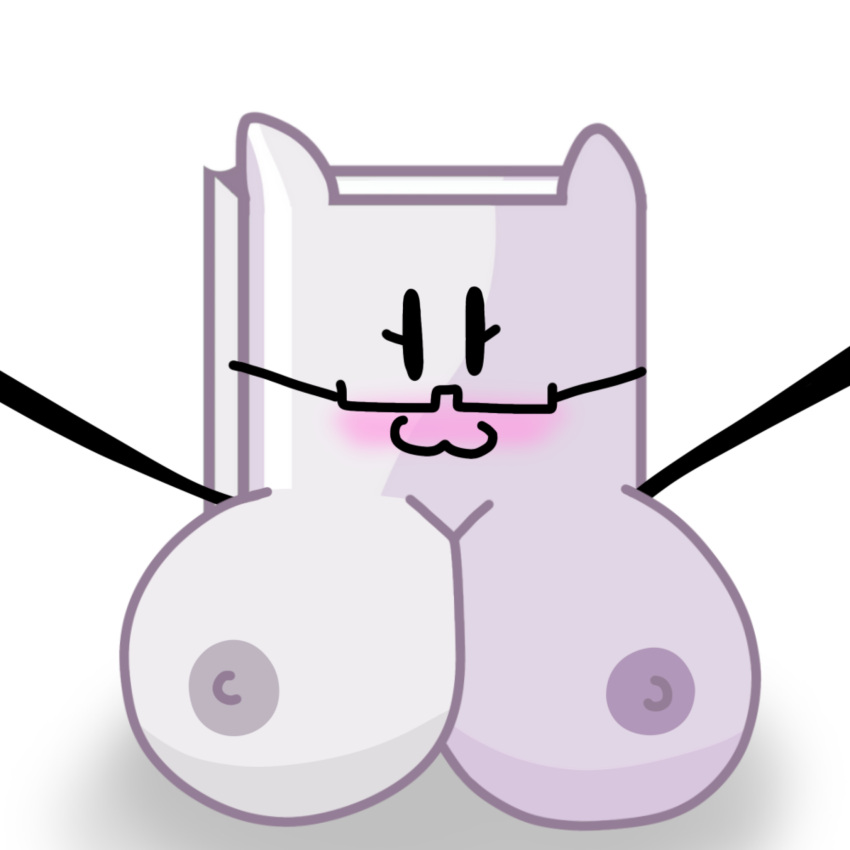 bfdi big_breasts cute female_only glasses nipples pillow